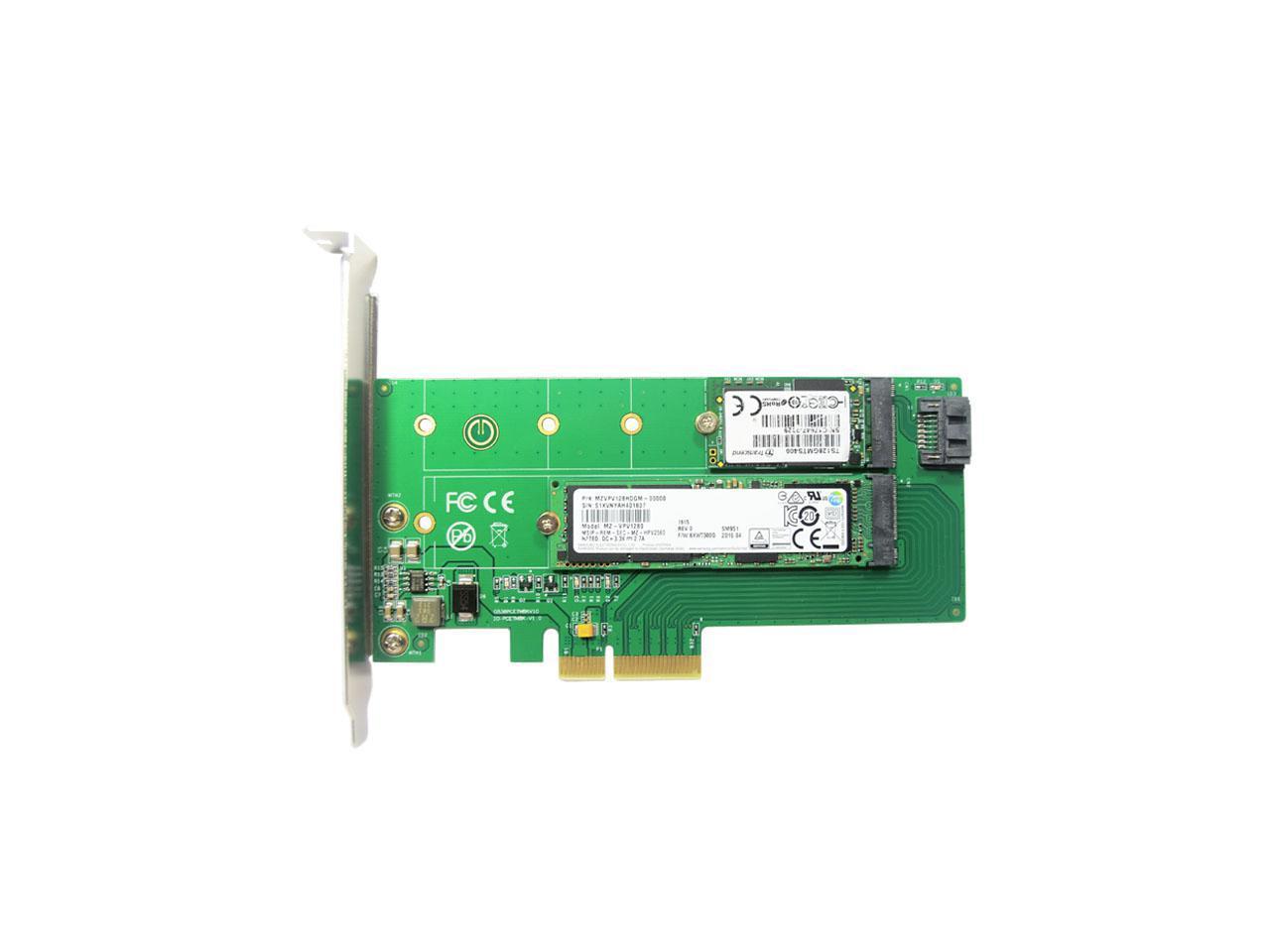 B-key+M-key M.2 NVME/NGFF SSD to PCI-E PCI Express X4 Adapter Converter Card 