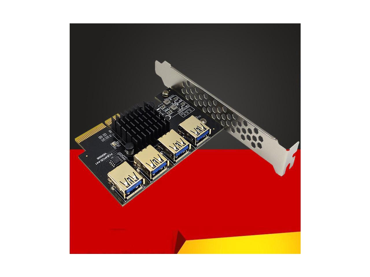 Usb3.0 PCI-E 1 to 4 riser for BTC Mining Miner PCI Express Card multiplier 