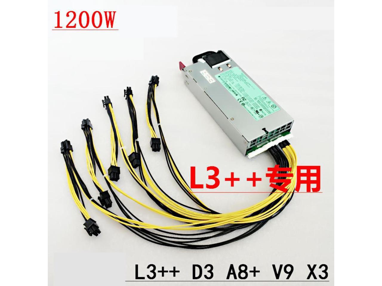 Miner PSU For R4 L3++ X3 D3 V9 A8+ 10*6P 1200W Mining Power Supply ...