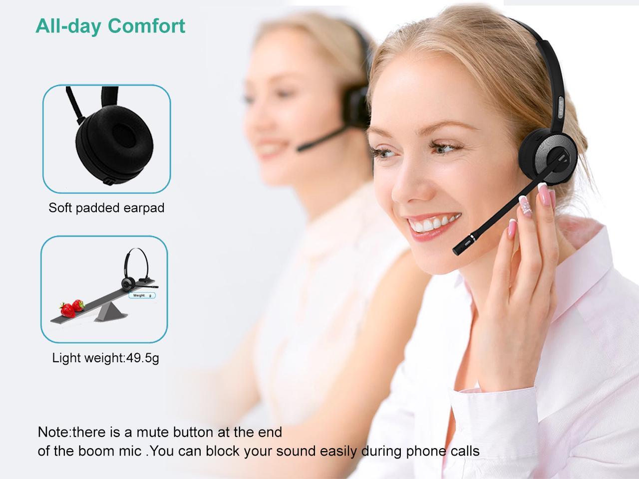 Willful M98 Bluetooth Headset Wireless Headset with Microphone Charging