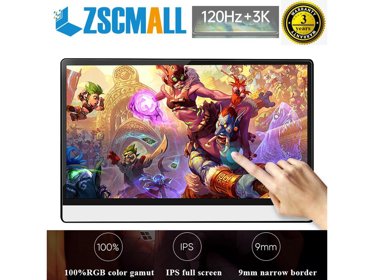 ZSCMALLS 3K Touchscreen Portable Monitor Resolution 13.3 Inch 