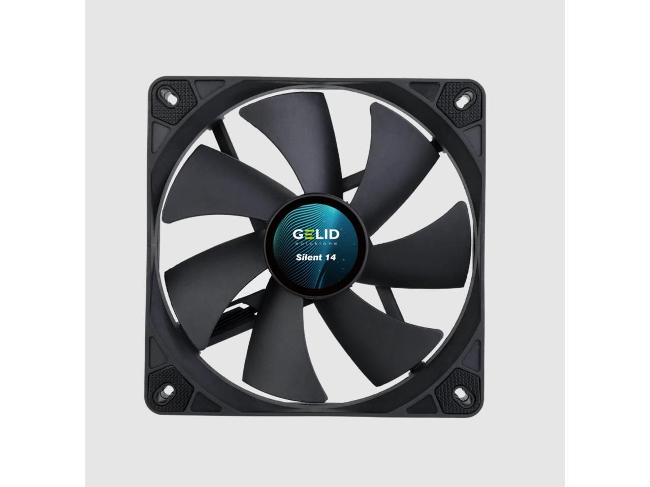 Gelid Solutions Silent 14, 140mm Computer Fan, Silent Series, Black