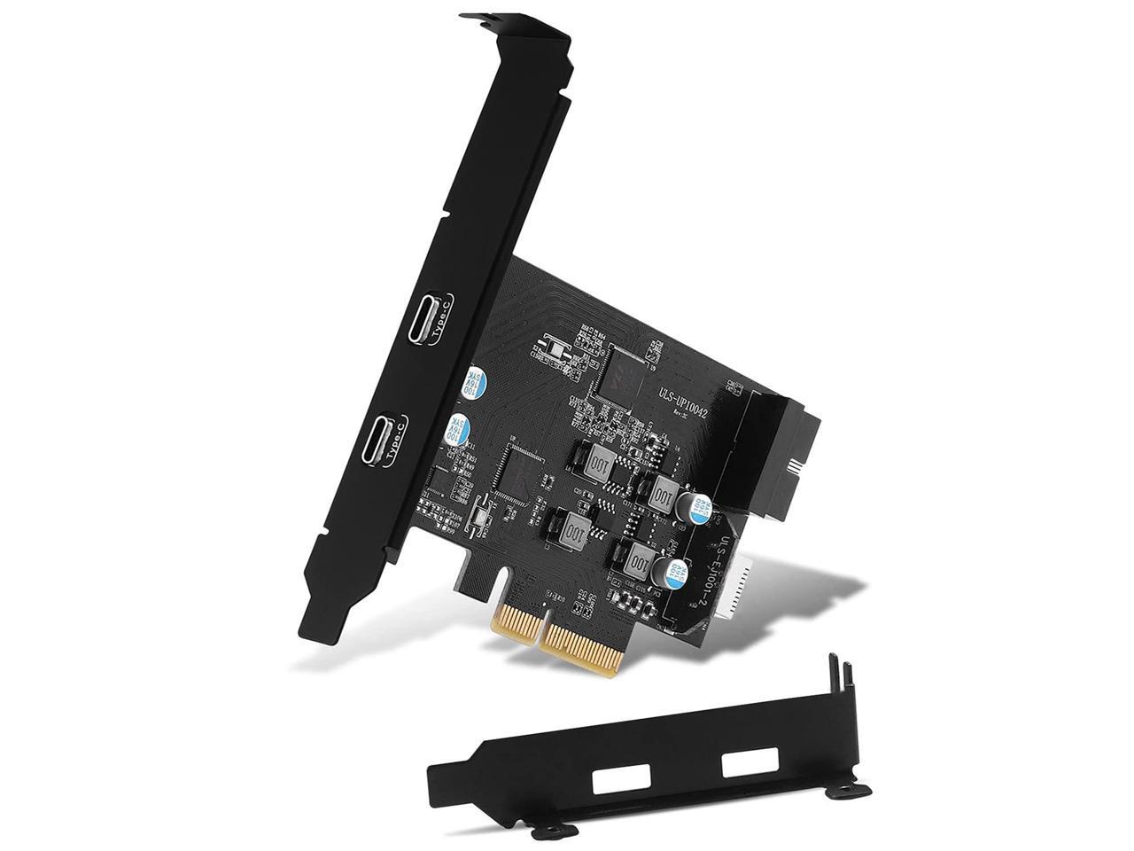 USB C PCIe Expansion Card SuperSpeed 10gbps with 2 USB C and 2 Internal