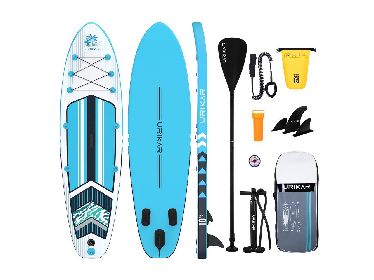 vidaXL Inflatable Stand Up Paddleboard Set Green SUP Paddleboard Surfboard 
