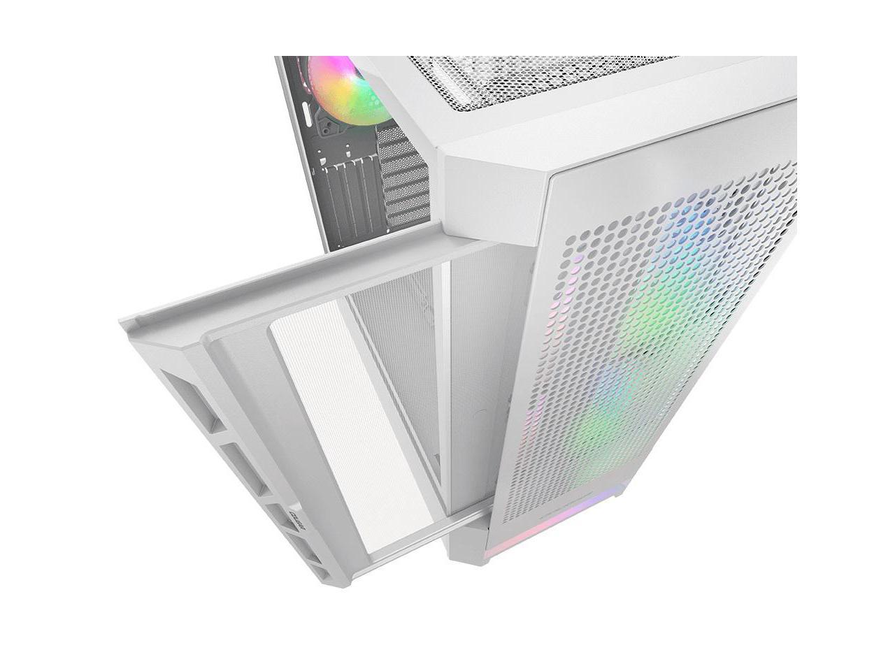 Cougar Airface RGB White Mid Tower Computer Case With Mesh Front Panel ...