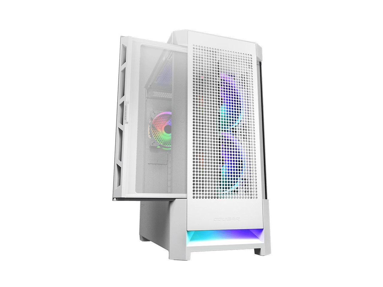 Cougar Airface RGB White Mid Tower Computer Case with Mesh Front Panel ...