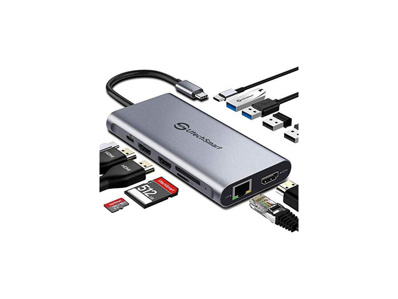 Usb C Hub Usb C Docking Station Utechsmart Triple Display In