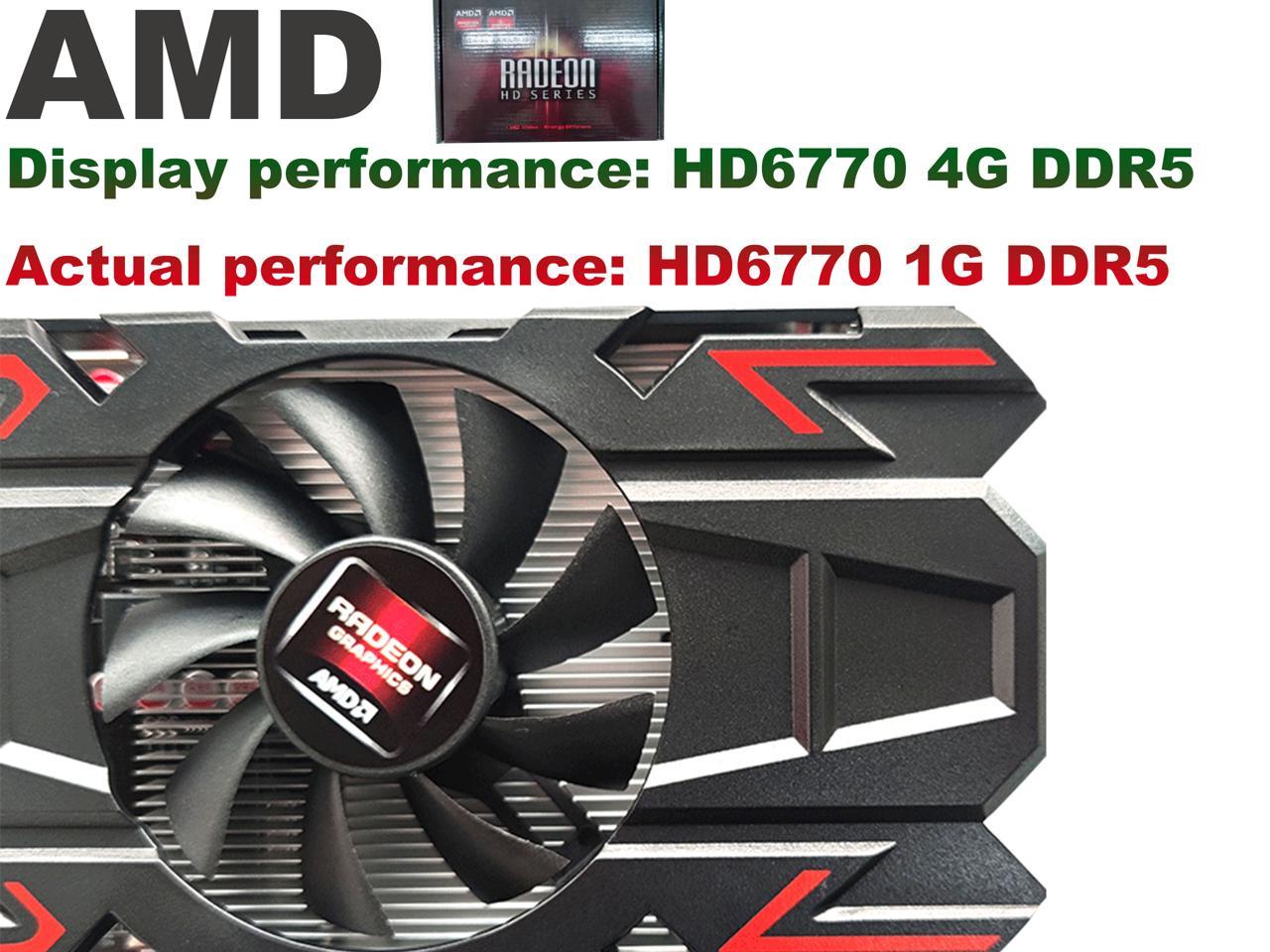 XXG Graphics Card HD6770 4G DDR5 High Definition Desktop Computer Graphics Card Game Discrete Graphics Card PC Graphics Cards 