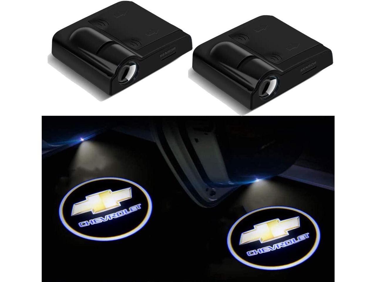 2Pcs Universal Wireless Car Door LED Projector Light for Chevrolet Car Courtesy Welcome Logo Shadow Ghost Light Chevrolet Laser Emblem Logo Lamps 