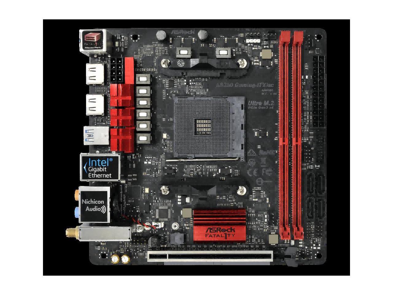 Refurbished ASRock Fatal1ty AB350 GamingITX/ac AM4 DDR4 m.2 MiniITX