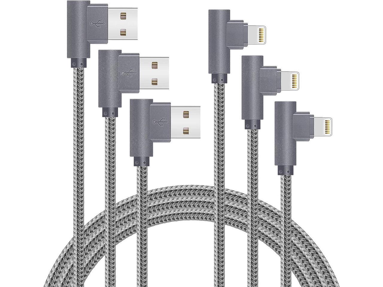 Grey White Suanna MFi Certified iPhone Charger 3 Pack 10FT Nylon Braided Certified USB Charging & Syncing Cord Compatible iPhone Xs/Max/XR/X/8/8Plus/7/7Plus/6S/6S Plus/SE/iPad/Nan 