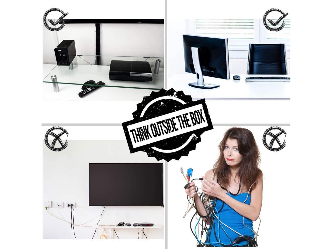 Desks Hide and Conceal Power Strips and Electrical Cords from TVs Tokye Cable Management Box and Wire Organizer and Computers XXL Value 