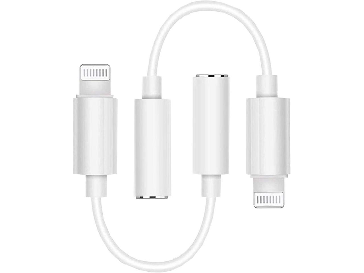 2 Pack Lighting to 3.5mm Headphones/Earbuds Jack Adapter Cellphone Cable Earphones/Headsets Converter Support iOS 12/11-Upgraded Compatible with iPhone XS/XR/X/8/8 Plus/7/7 Plus/ipad/iPod 