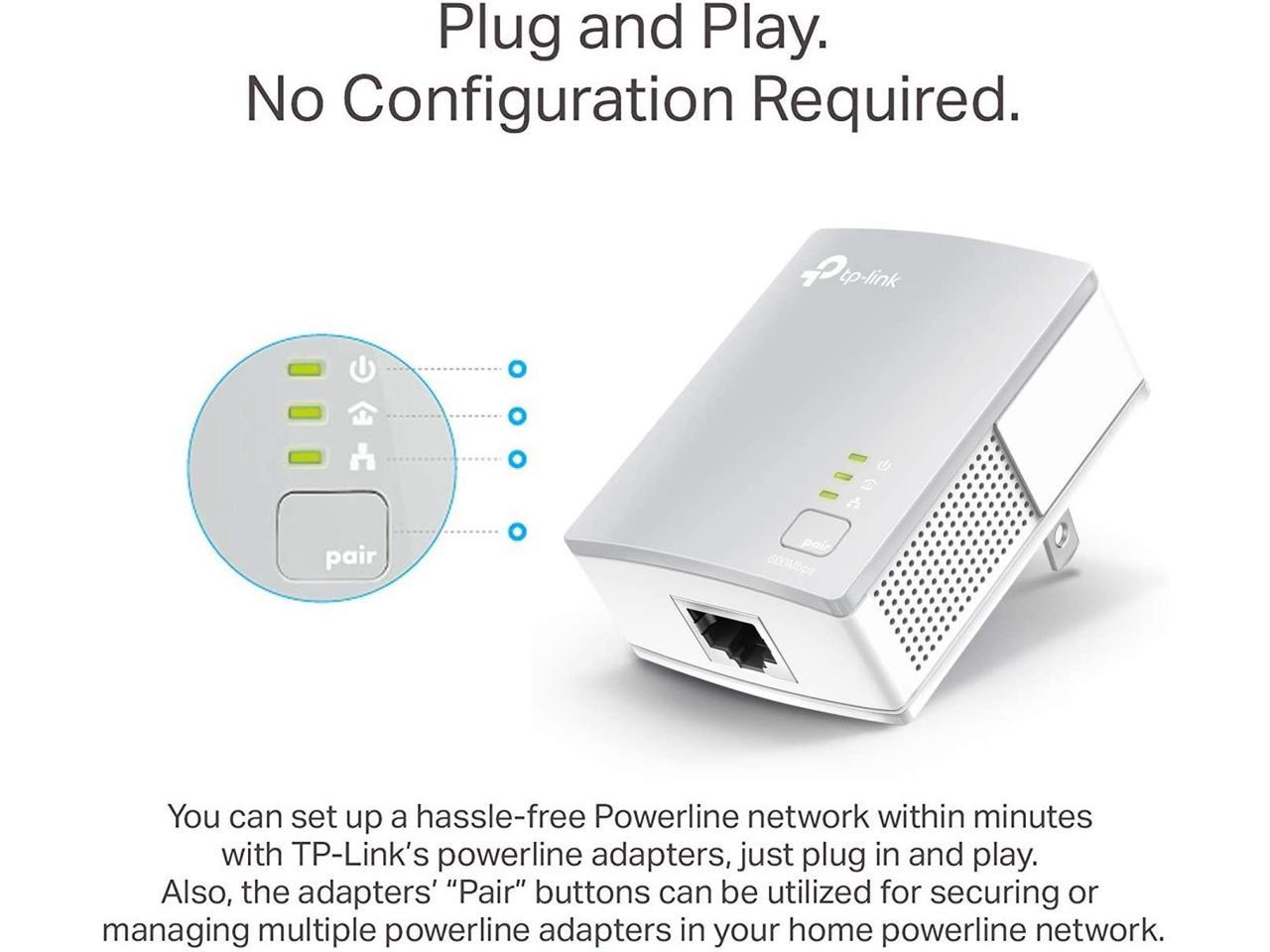 slepen Uitrusting Bedrijfsomschrijving TP-Link AV600 Powerline Ethernet Adapter(TL-PA4010 KIT)- Plug&Play, Power  Saving, Nano Powerline Adapter, Expand Home Network with Stable Connections  - Newegg.com