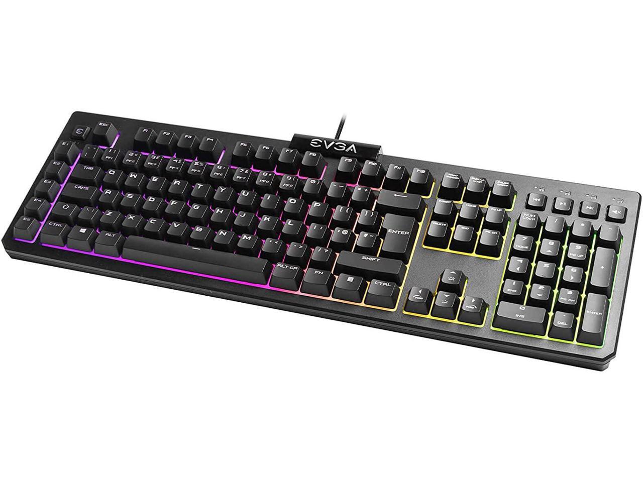 EVGA Z12 RGB Gaming Keyboard, RGB Backlit LED, 5 Programmable Macro
