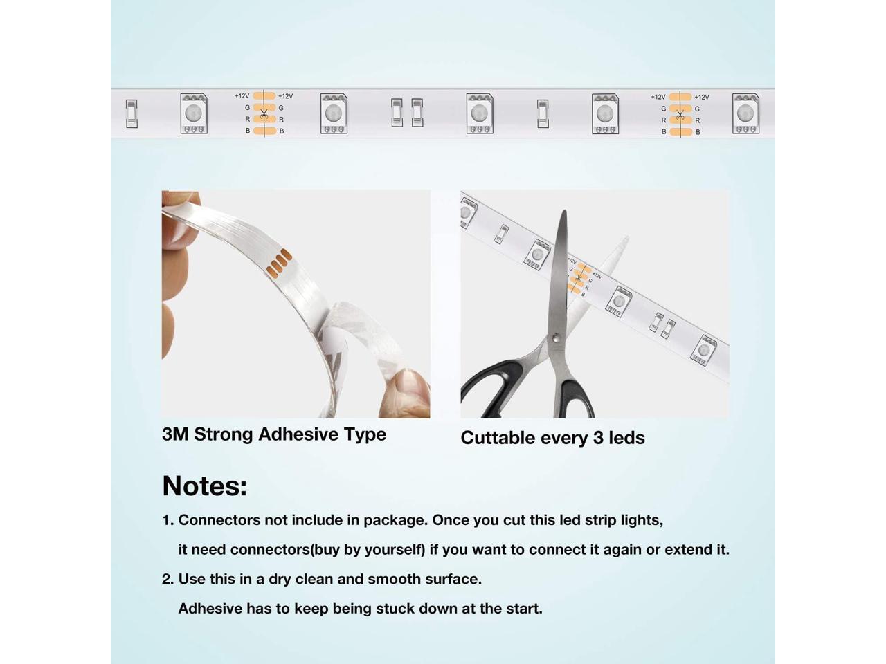 DAYBETTER Smart RGB Led Strip Lights,50ft Led Lights for Bedroom with App  Control,Multicolor Changing Led Light Strips Sync to Music Apply for  Room,Kitchen Decoration - Newegg.com