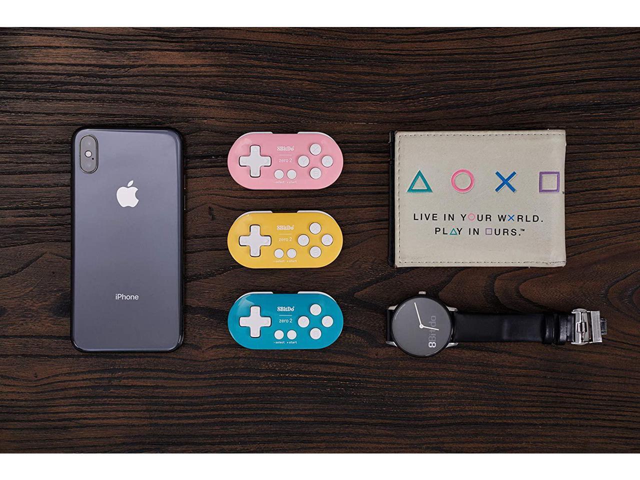 8bitdo Zero 2 Bluetooth Key Chain Sized Mini Controller For Nintendo Switch Windows Android And Macos Yellow Edition Newegg Com