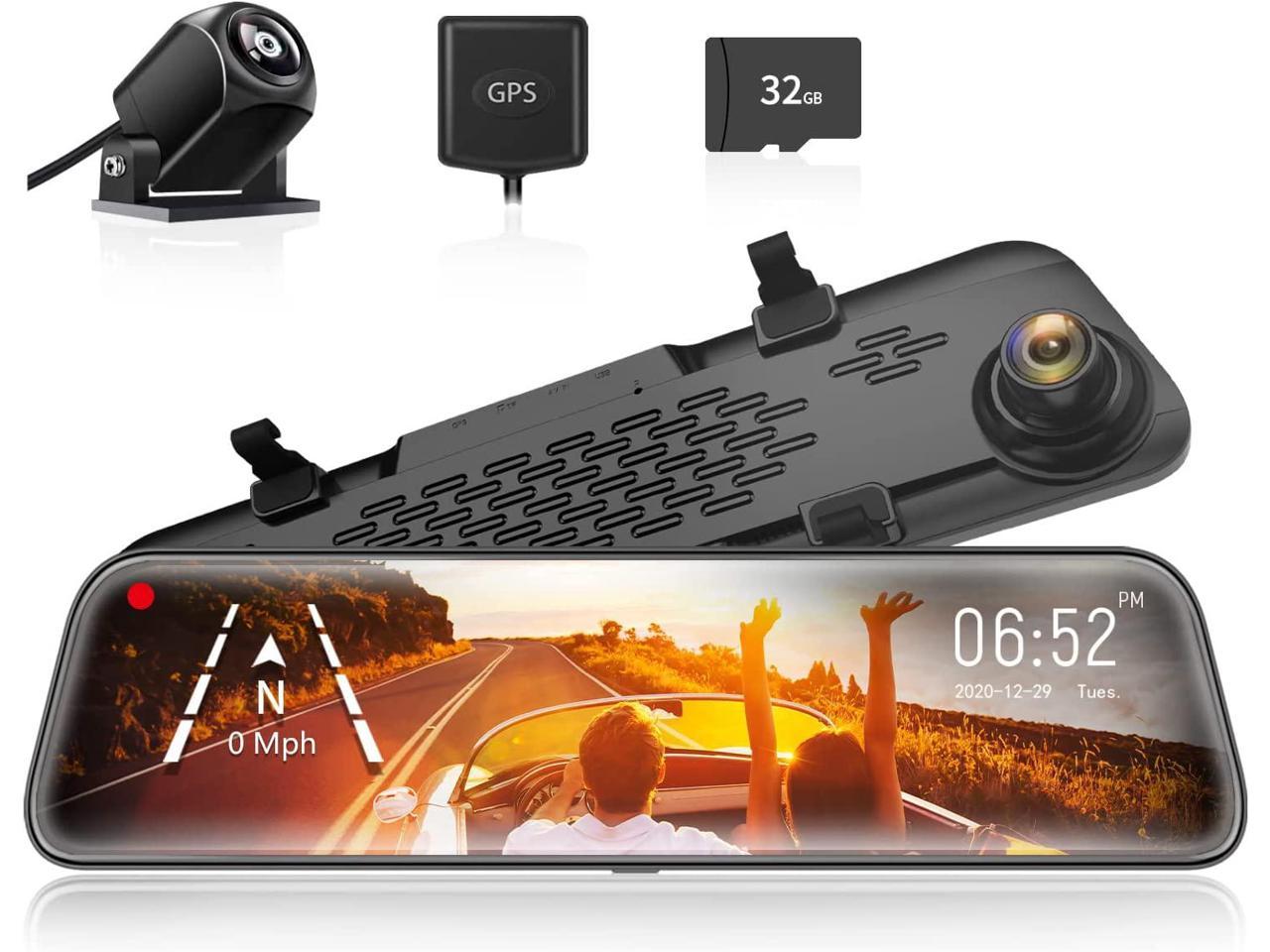 WOLFBOX G840S 12 Mirror Dash Cam Backup Camera,1296P Full HD Smart ...