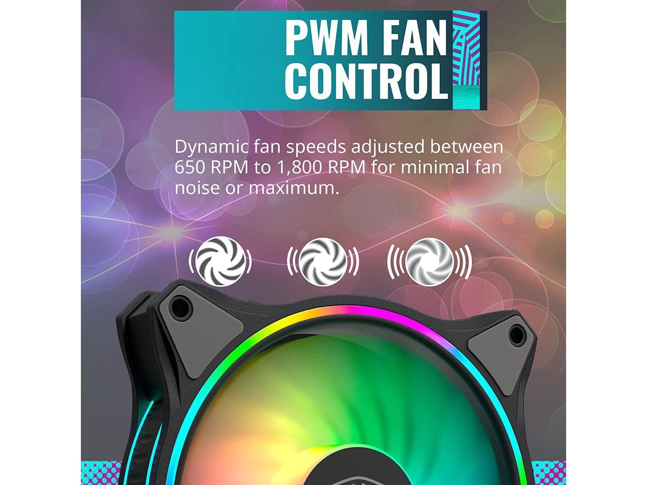 Cooler Master MasterFan MF140 HALO Addressable RGB 140mm Fan With Duo ...