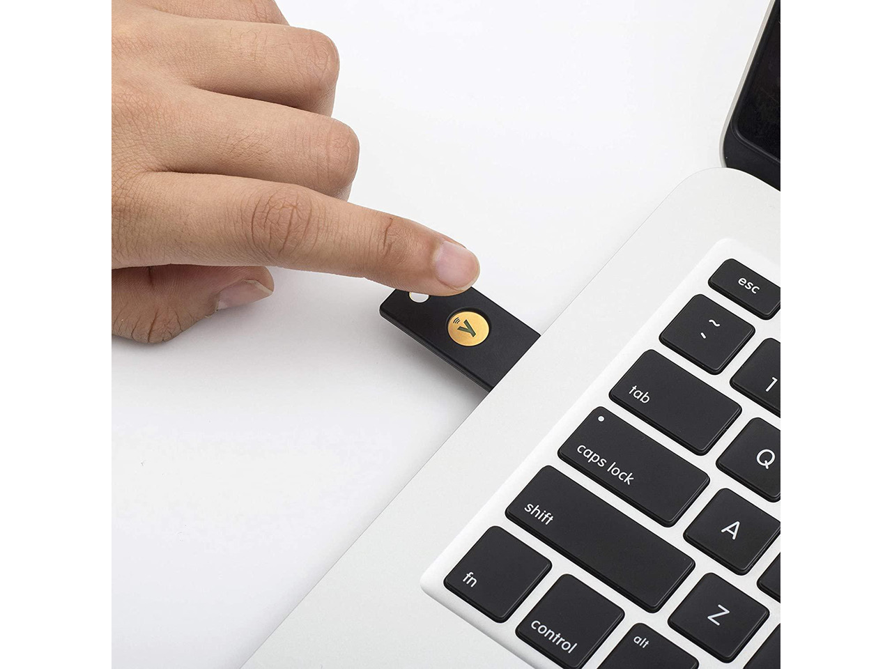 Étui De Protection Pour Yubikey 5 NFC (USB-A) - Coque Antichoc & Antidérapante | Fabriqué En Allemagne | Blanc