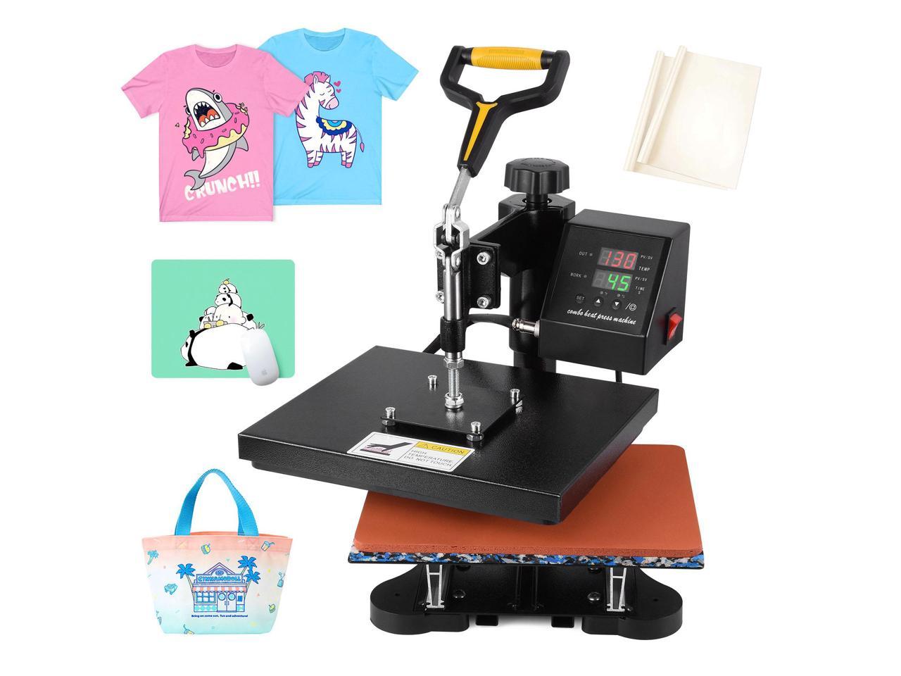 Heat press machine 5 in1 T-shirt hat Digital sublimation transfer printer 12x10 