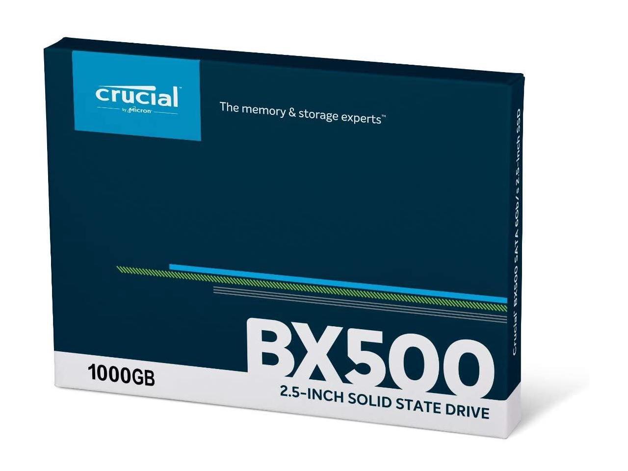 Crucial CT1000BX500SSD1 SSD Interne BX500 1 To, 3D NAND, SATA, 2,5 pouces