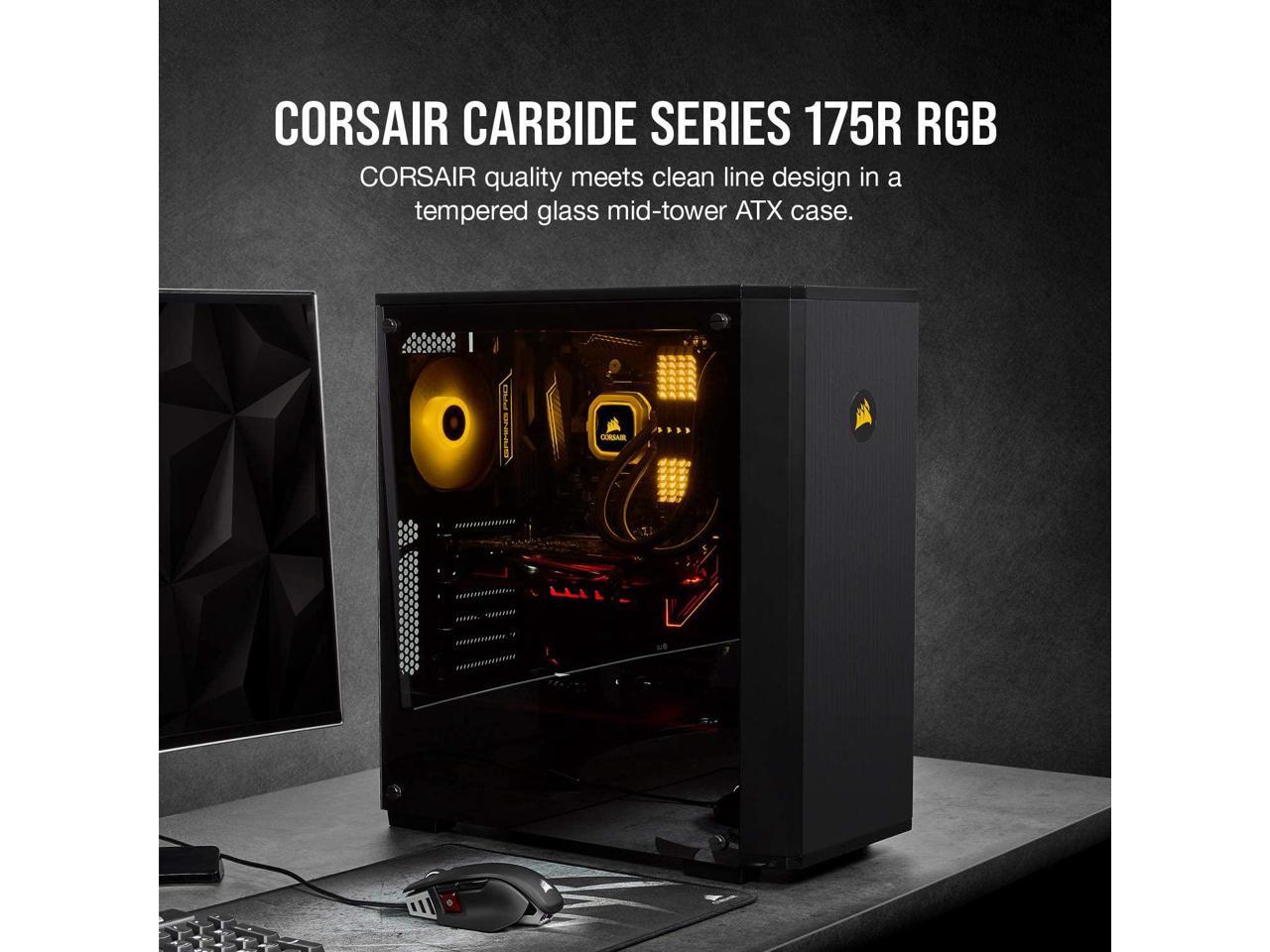 CORSAIR Carbide 175R RGB Tempered Glass Mid-Tower ATX Gaming Case, - CC-9011171-WW Newegg.com