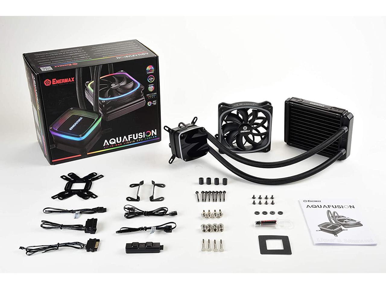 Enermax AQUAFUSION 240 ARGB, Allinone CPU Liquid Cooler for AM4 & AM5