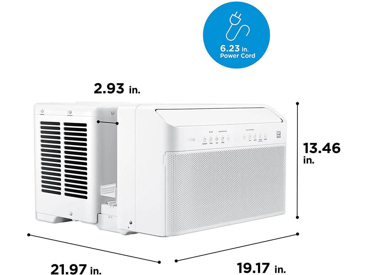 Midea 10,000 BTU UShaped Smart Inverter Window Air ConditionerCools Up