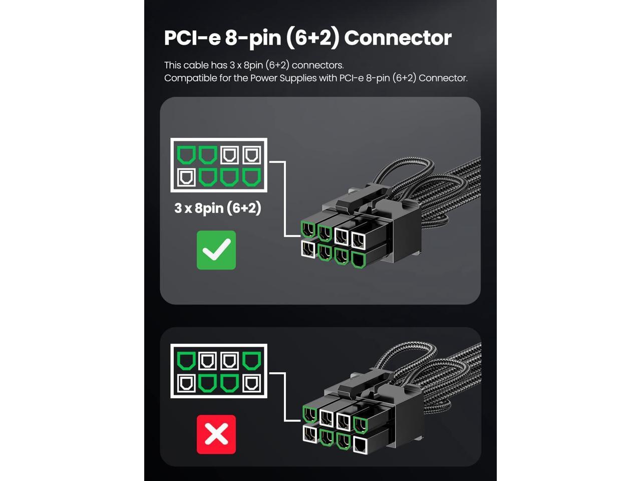 Pcie 5.0 Gpu Power Cable Sleeved 70cm 