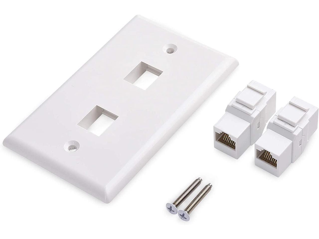 Cable Matters 2Pack 2Port Wall Plate, Cat6 Wall Plate / Cat5