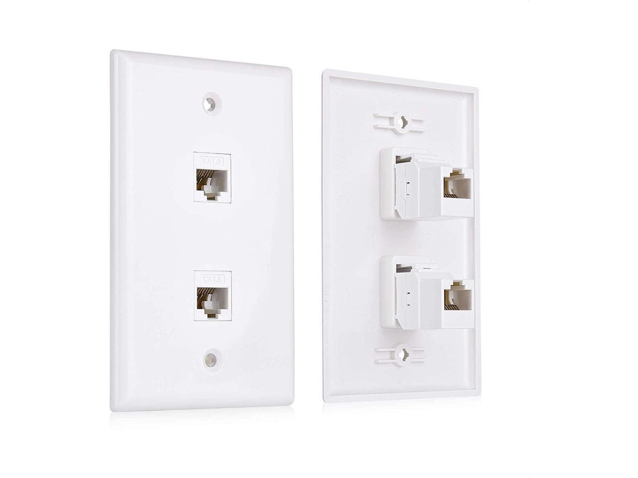 Cable Matters 2Pack 2Port Wall Plate, Cat6 Wall Plate / Cat5
