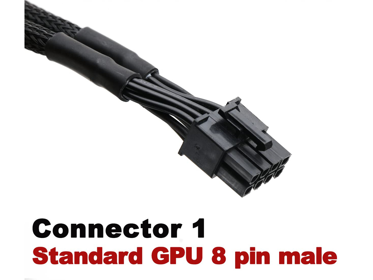 thumbnail image 2 of Dual 6-Pin Female To 8-Pin Male GPU Power Adapter Cable – Unbranded 2 of 6