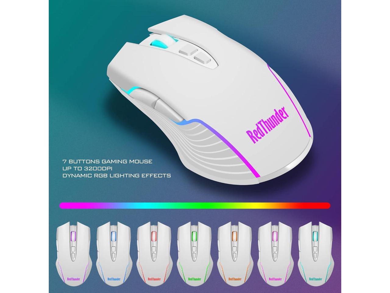 RedThunder K10 Wireless Gaming Keyboard and Mouse Combo, LED Backlit