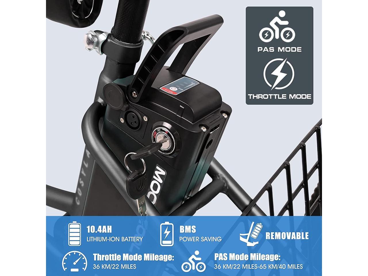 Mooncool Electric Tricycle for Adults, 350W 36V Electric Trike