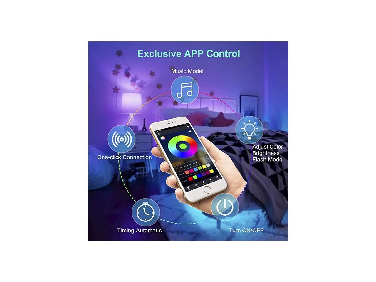 TV Led Backlight, ViLSOM 8.2ft Bluetooth App and Remote Control Led