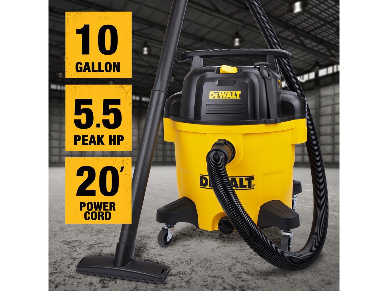 Dewalt 10 Gallon Wet Dry Vacuum 5.5 Peak HP 3 in 1 Shop Vacuum Blower