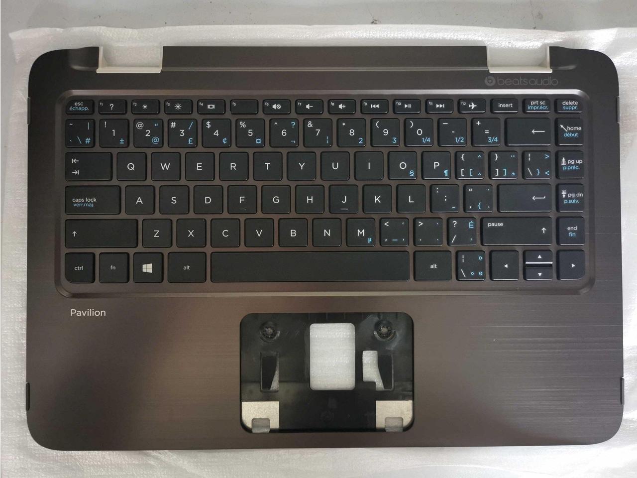 New HP Pavilion 13A Series Canadian Bilingual Keyboard Palmrest Assembly 760888DB1 767823DB1