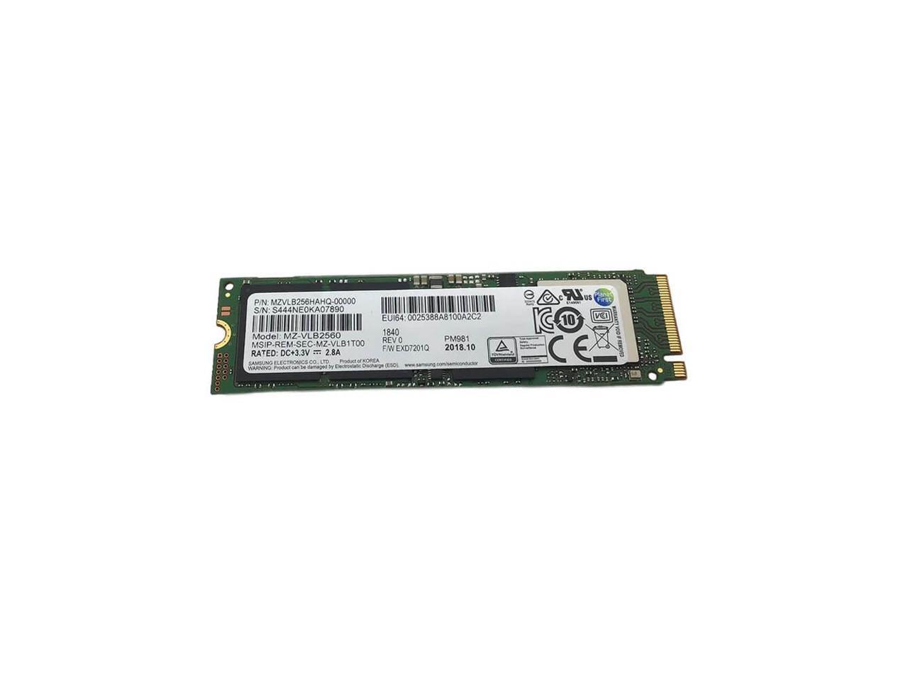 Samsung PM981 Polaris 256GB M.2 NGFF PCIe Gen3 x4, NVME SSD - Newegg.com