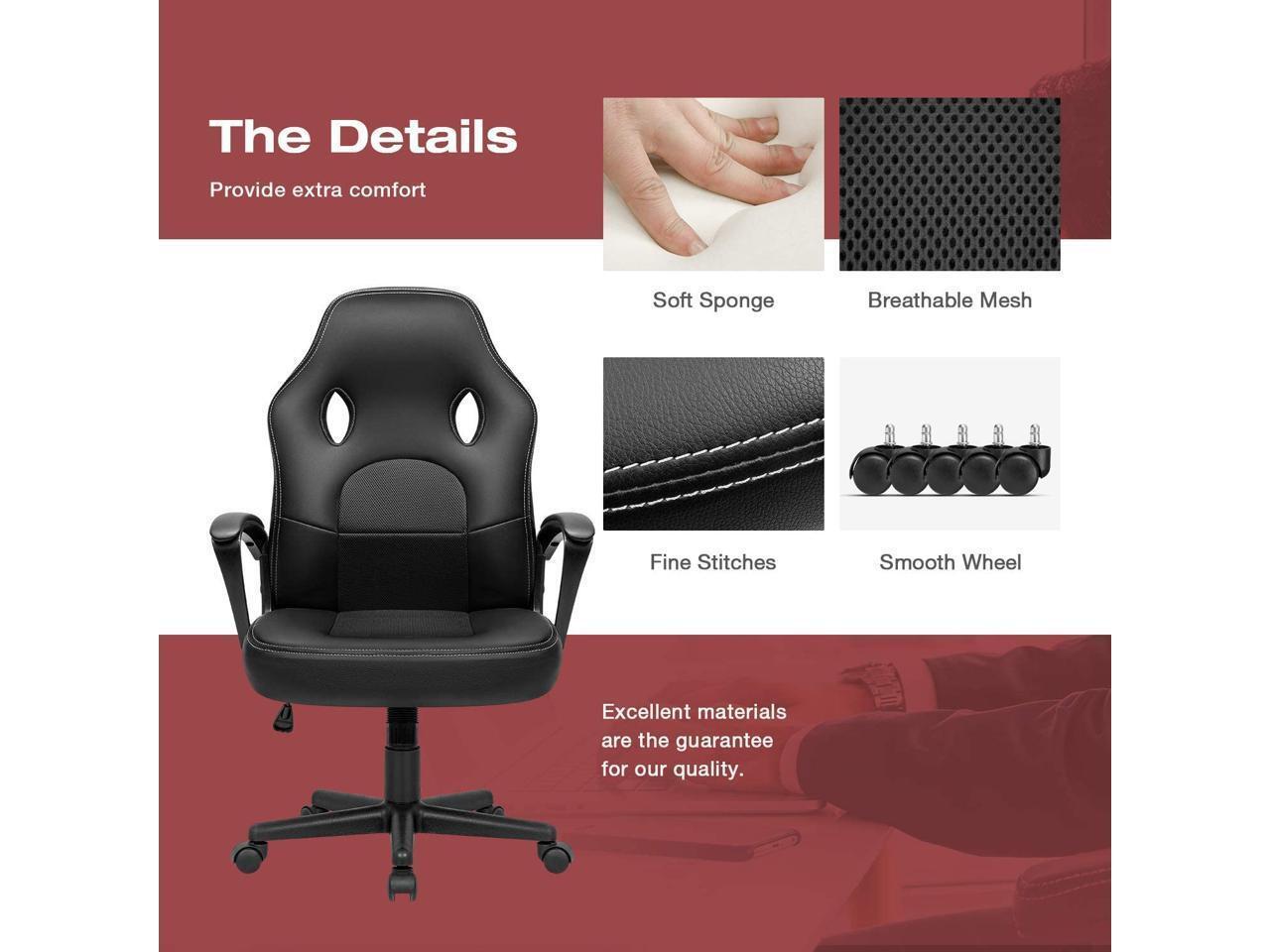 Furmax Office Desk Leather Gaming, High Back Ergonomic Adjustable