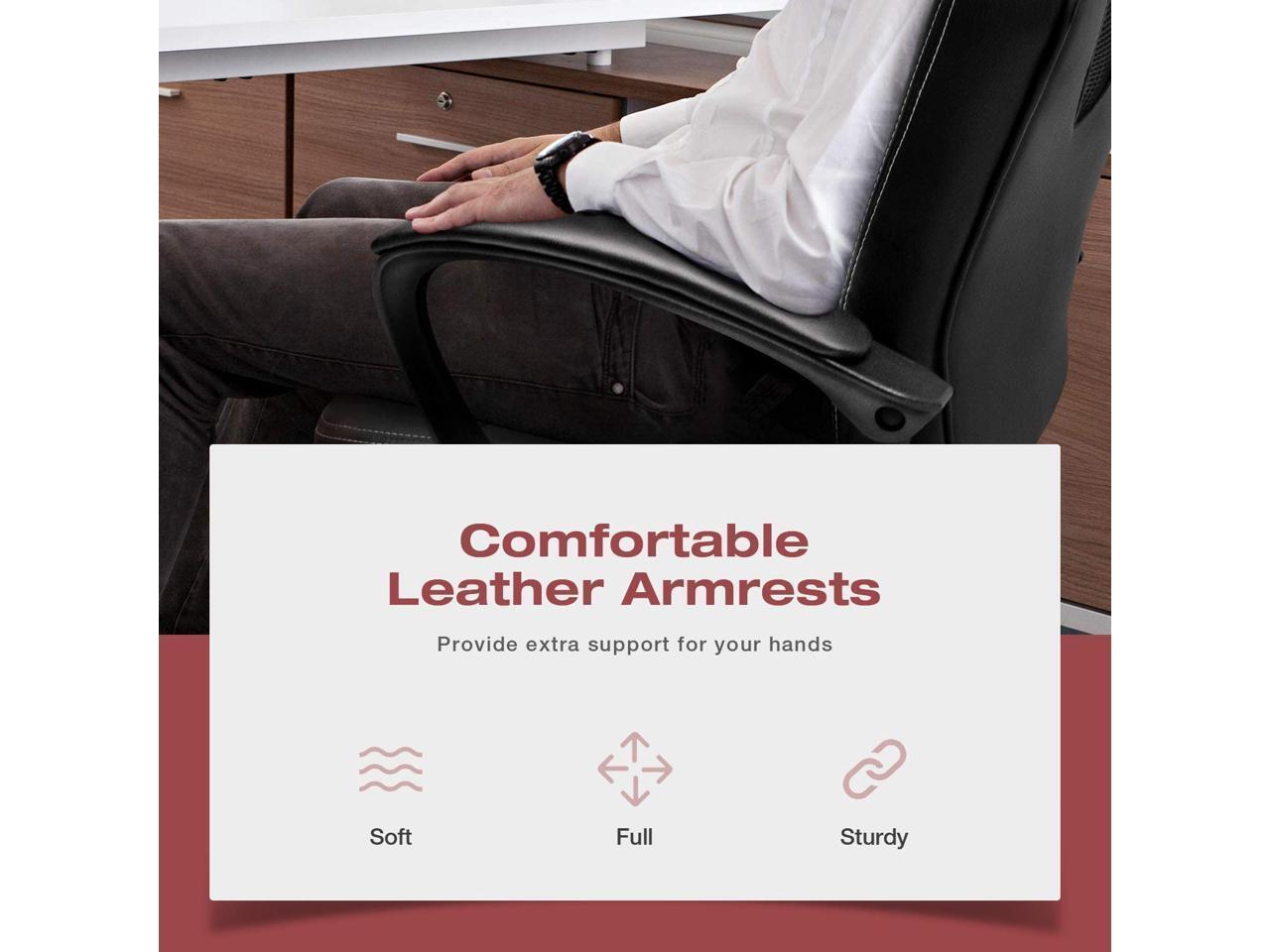 Furmax Office Desk Leather Gaming, High Back Ergonomic Adjustable