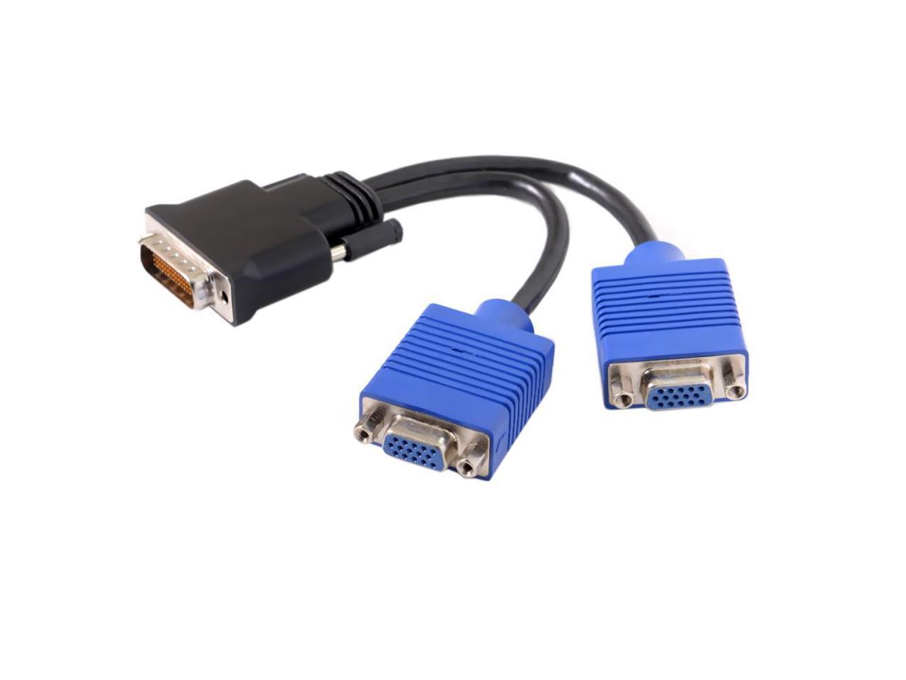 DMS59 PLUG TO TWIN 15 PIN SOCKET EXTENSION CABLE FOR PCA VGA RGD VIDEO CARDS ETC 