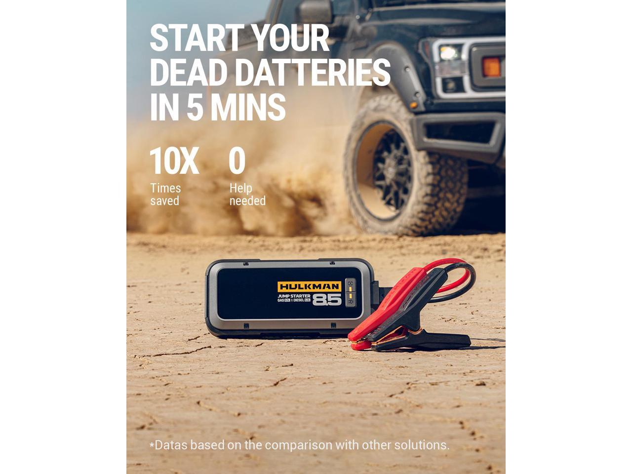 HULKMAN Alpha85 Smart Jump Starter 2000 Amp 20000mAh Car Starter for up