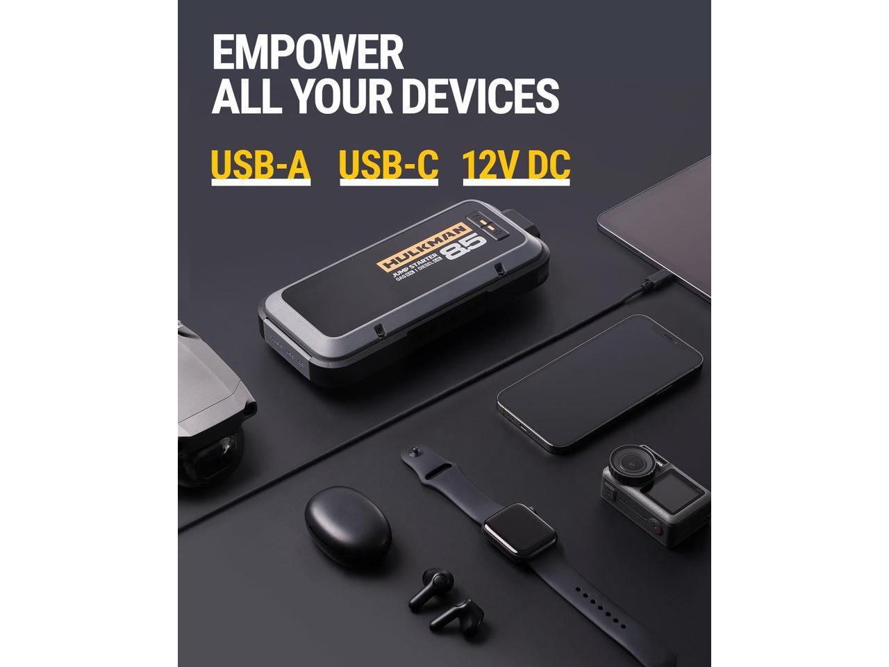 HULKMAN Alpha85 Smart Jump Starter 2000 Amp 20000mAh Car Starter for up