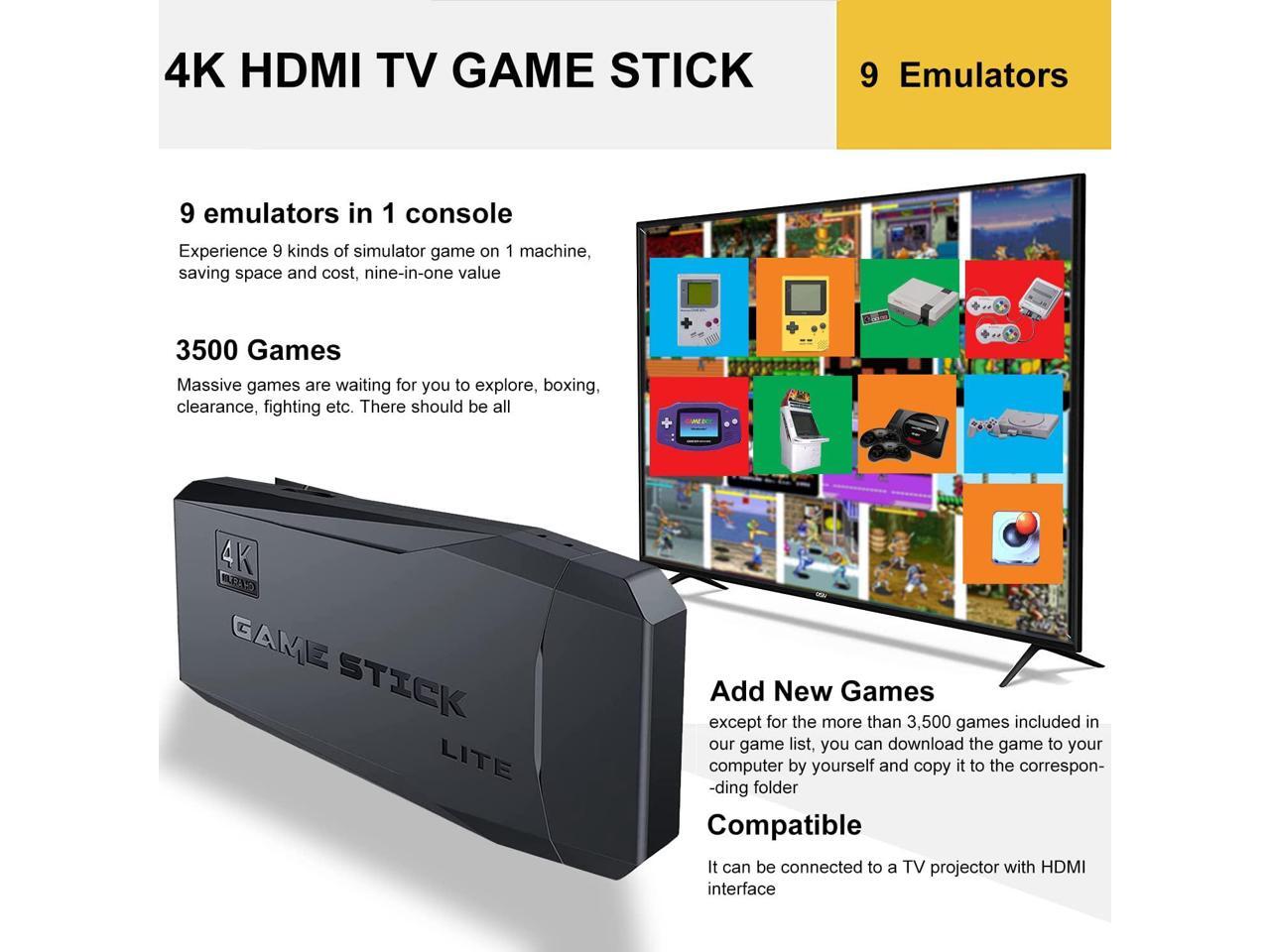 Classic Retro Game Console with Two 2.4G Wireless Controllers for 4K TV,  Built-in Video Game Console, 32GB TF Card, 3500 Classic Games, HDMI  Compatible Plug & Play - Newegg.com