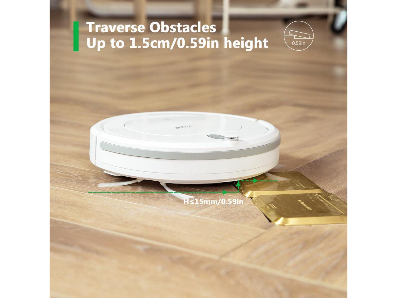 INSE robot vacuum cleaner, 1800Pa strong suction, 1500mAh large