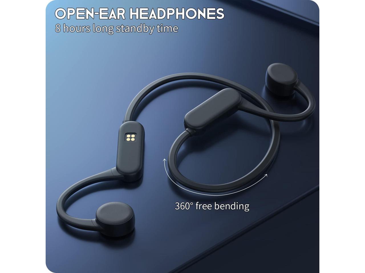 Bone Conduction Headphones, Wireless Bluetooth 5.0 Open Ear Headphones  Built-In 8G Memory IP68 Waterproof Sports Headphones for Workout, Running,  
