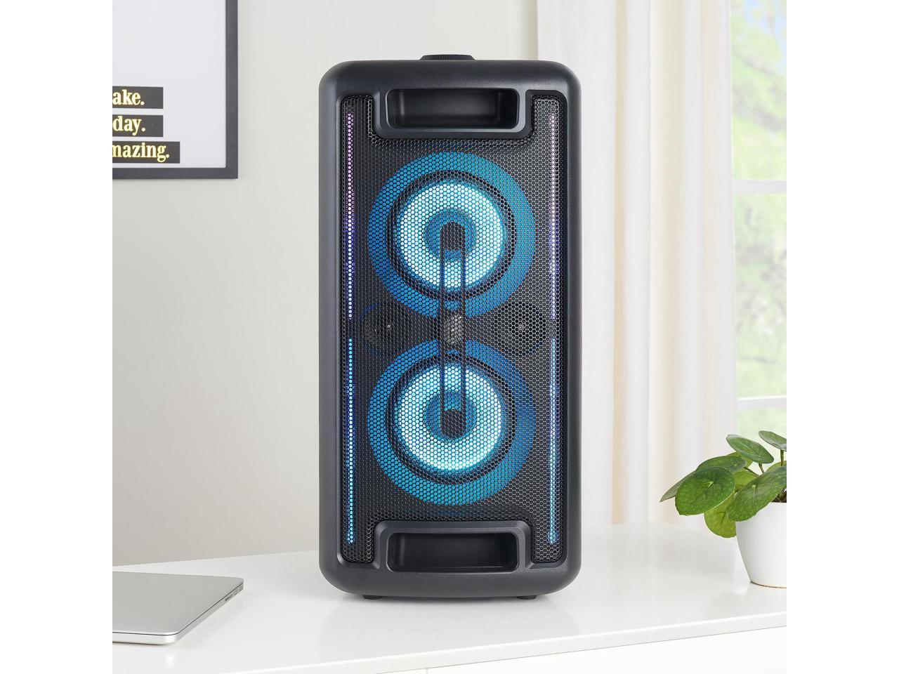 onn party speaker with led lighting