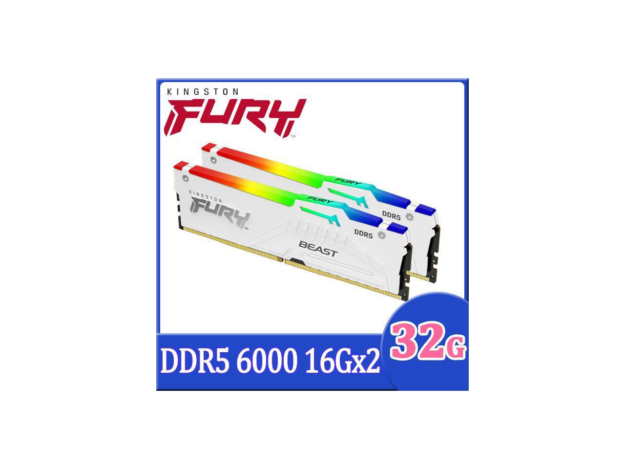 Kingston FURY Beast DDR5 6000 32GB(16GBx2) RGB Desktop Overclocking ...
