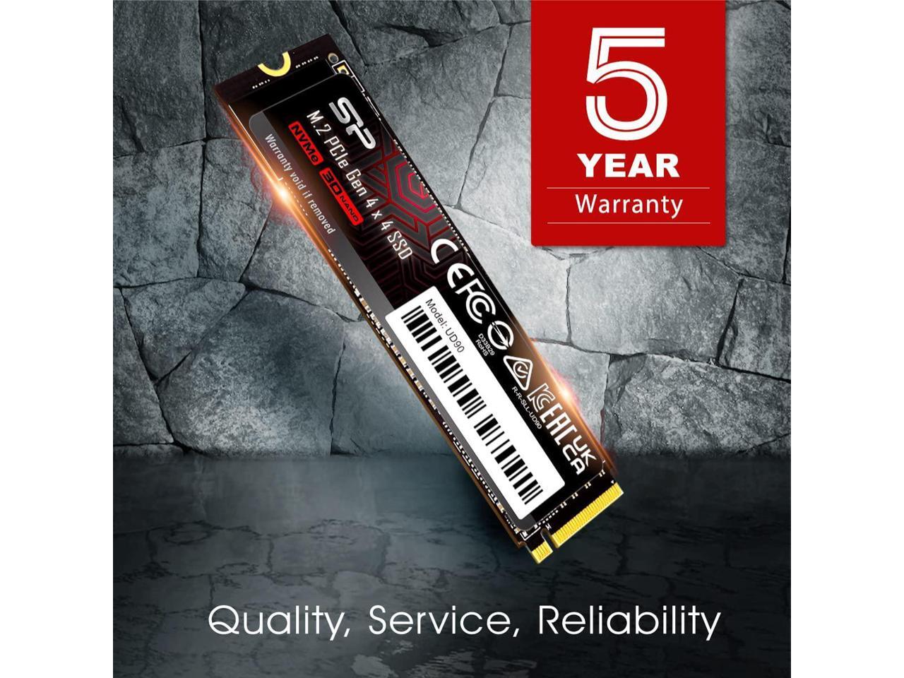 Silicon power 2tb ud90 nvme 4 0 gen4 pcie m 2 ssd r w up to 5 000 4 800